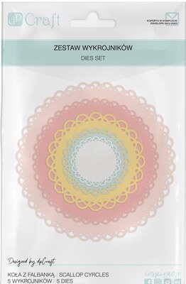 Vyřezávací šablony dpCraft - ozdobné kruhy - sada 5 ks