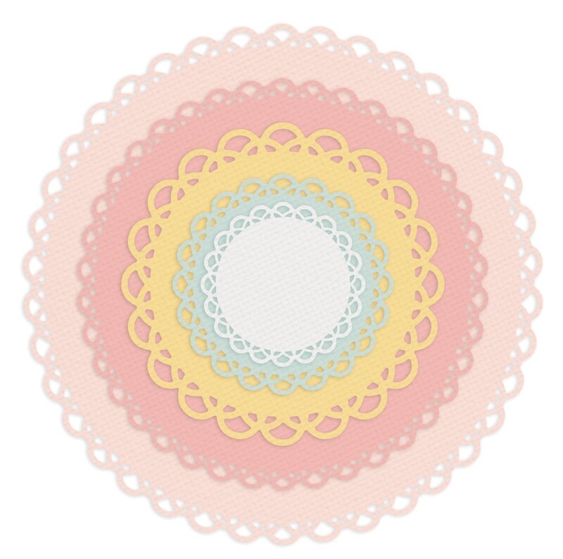 Vyřezávací šablony dpCraft - ozdobné kruhy - sada 5 ks