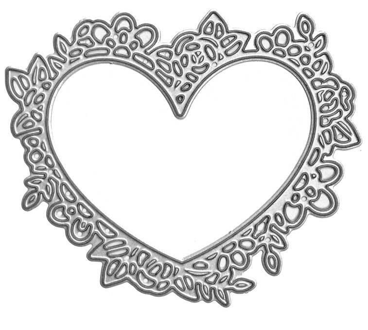 Vyřezávací šablony dpCraft - srdce - 1 ks