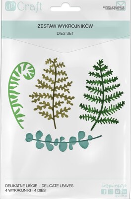 Vyřezávací šablony dpCraft - kapradí - sada 4 ks
