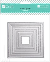 Vyřezávací šablony dpCraft - čtverce - sada 7 ks