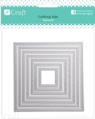 Vyřezávací šablony dpCraft - čtverce - sada 7 ks