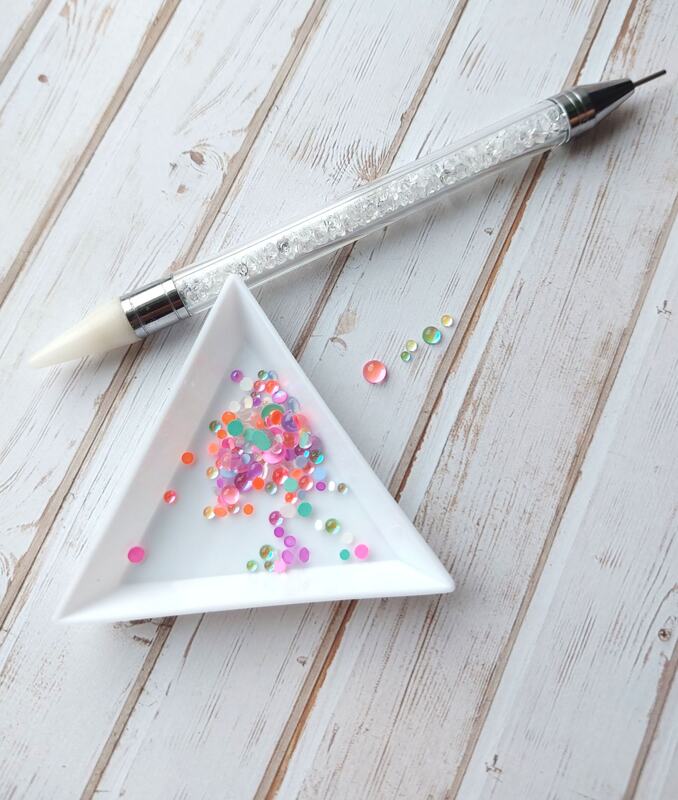 Trojúhelníková mistička - bílá - sada 2 ks