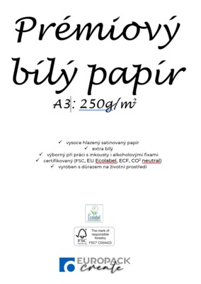 Prémiový bílý papír A3 - 300 g - 1 ks