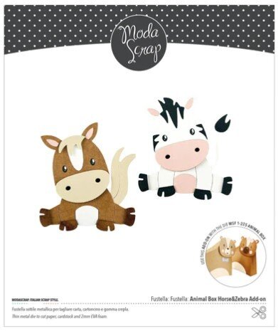 Vyřezávací šablony MODA SCRAP - zebra a kůň - sada 14 ks