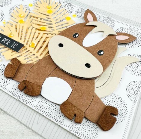 Vyřezávací šablony MODA SCRAP - zebra a kůň - sada 14 ks