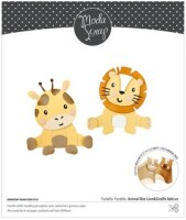 Vyřezávací šablony MODA SCRAP - žirafa a lev - sada 13 ks