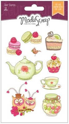 Silikonová razítka MODA SCRAP - dobroty - sada 9 ks