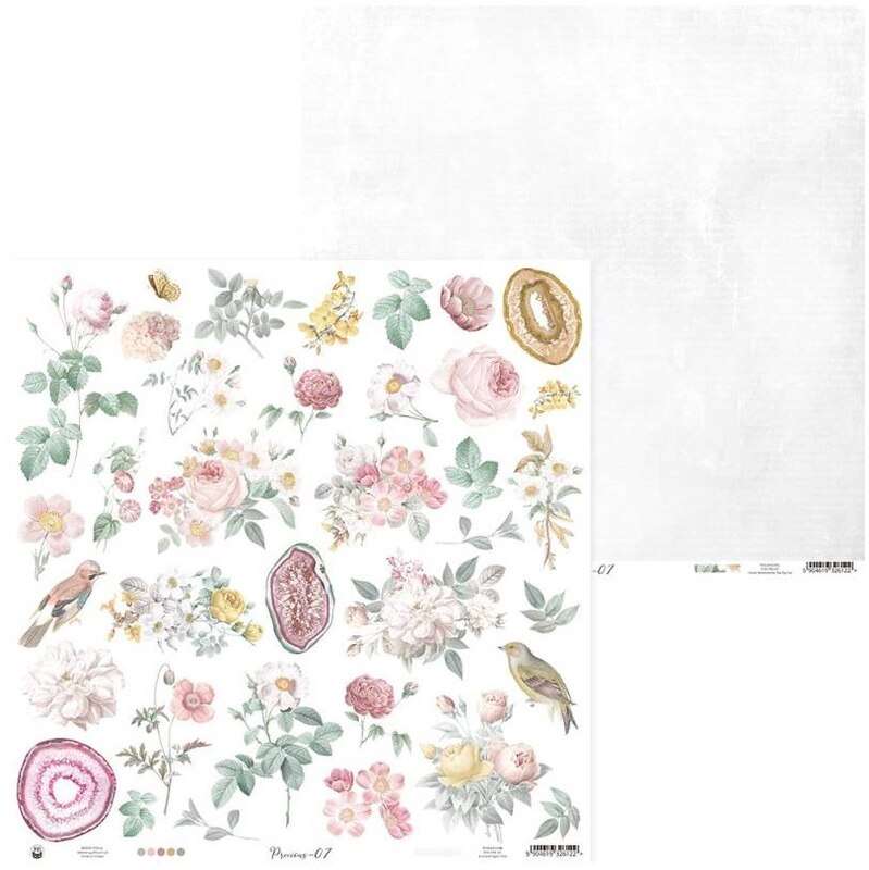 Sada scrapbookových oboustranně potištěných papírů P13 12x12" - Precious - sada 12 listů