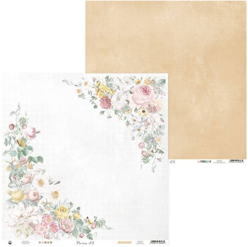 Sada scrapbookových oboustranně potištěných papírů P13 12x12" - Precious - sada 12 listů
