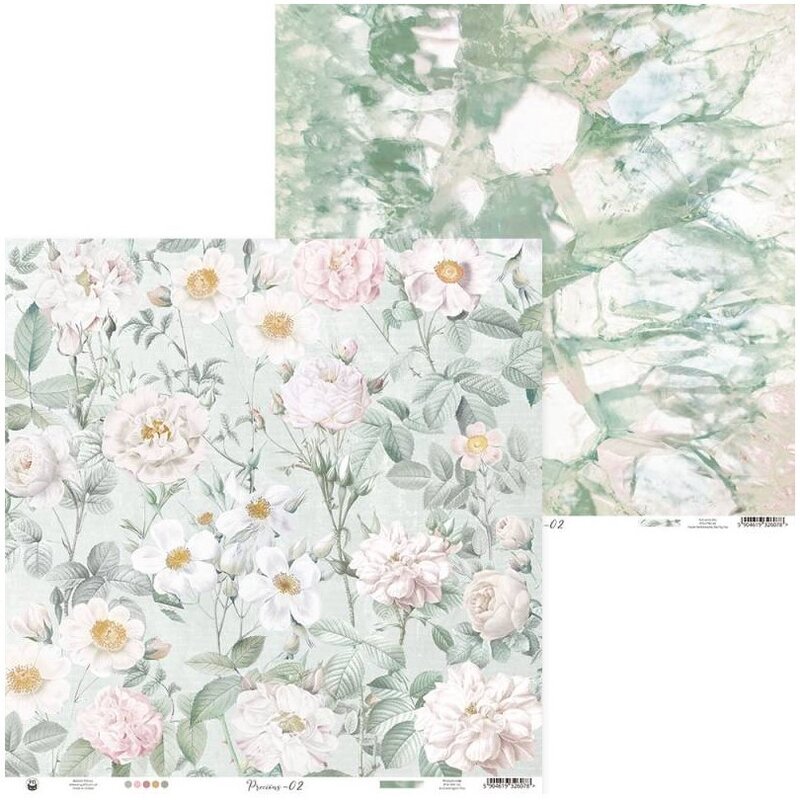 Sada scrapbookových oboustranně potištěných papírů P13 12x12" - Precious - sada 12 listů