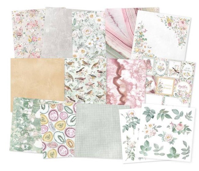 Sada scrapbookových oboustranně potištěných papírů P13 6x6" - Precious - sada 24 listů