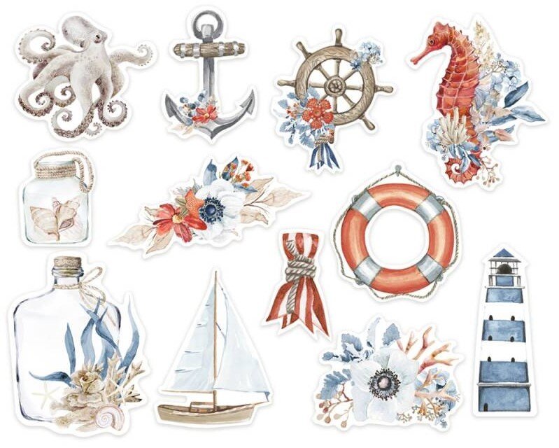 Papírové výseky P13 - Sea La Vie - sada 12 ks