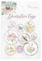 Dekorativní visačky kulaté P13 - Precious - sada 9 ks