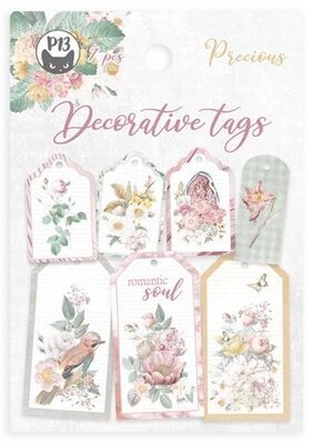 Dekorativní visačky P13 - Precious - sada 7 ks