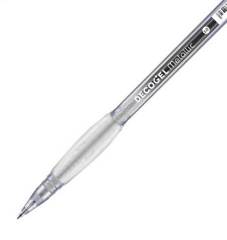 Gelový popisovač KARIN DecoGel metalický stříbrný - 1 ks