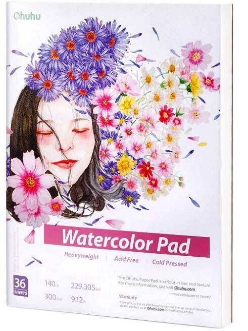 Akvarelový blok OHUHU A4, 300g - 36 listů