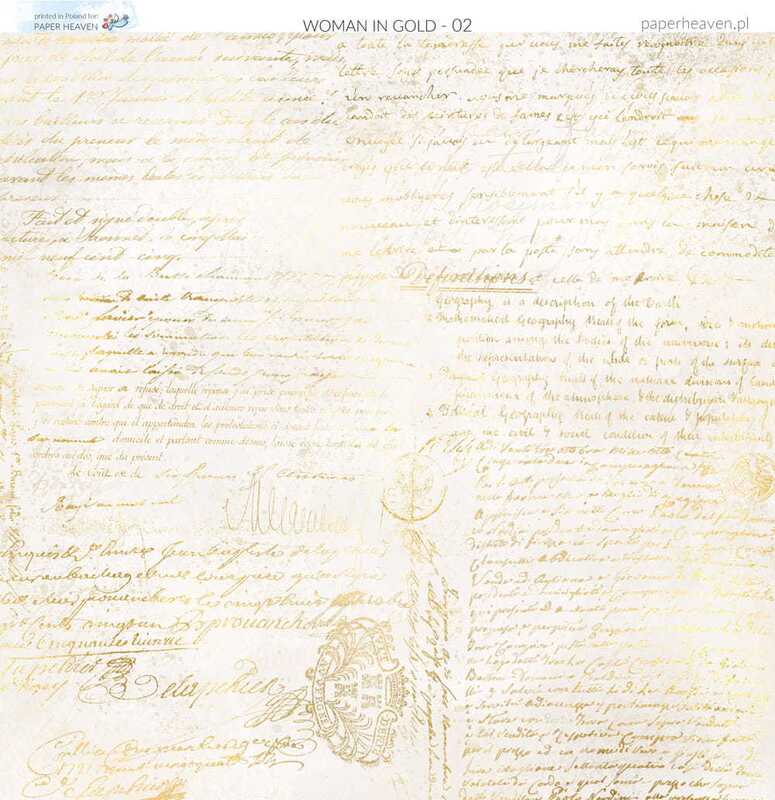 Sada oboustranně potištěných papírů PAPER HEAVEN 12x12" - Woman in Gold