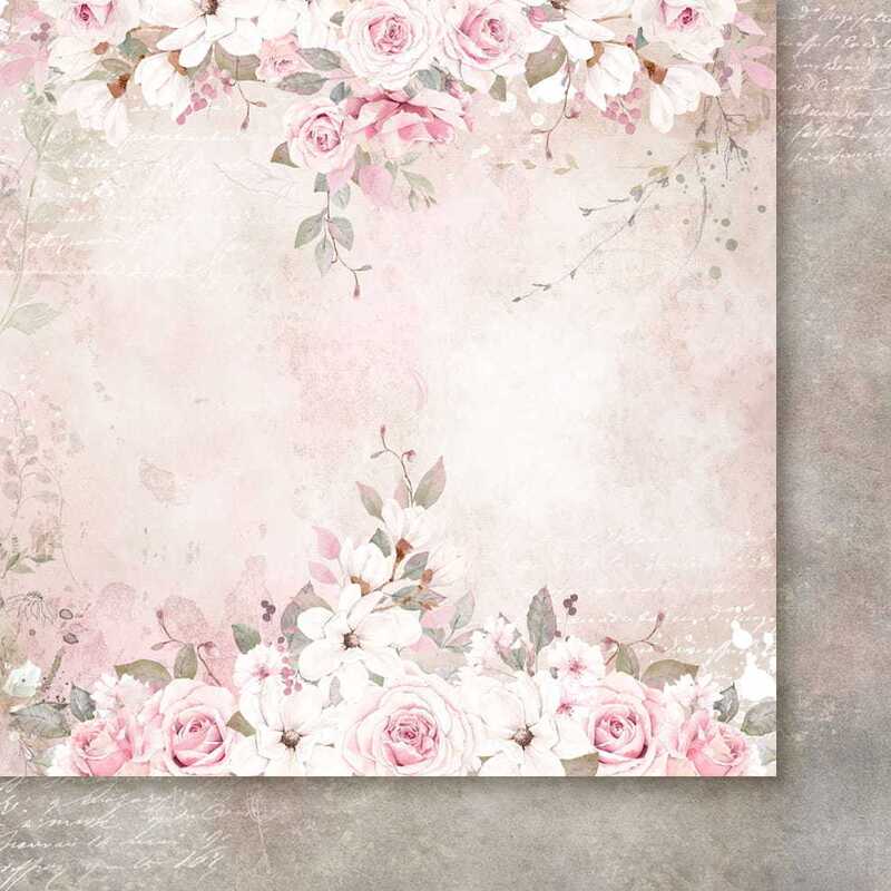 Sada oboustranně potištěných papírů PAPER HEAVEN 12x12" - Rose Valley - sada 12 listů
