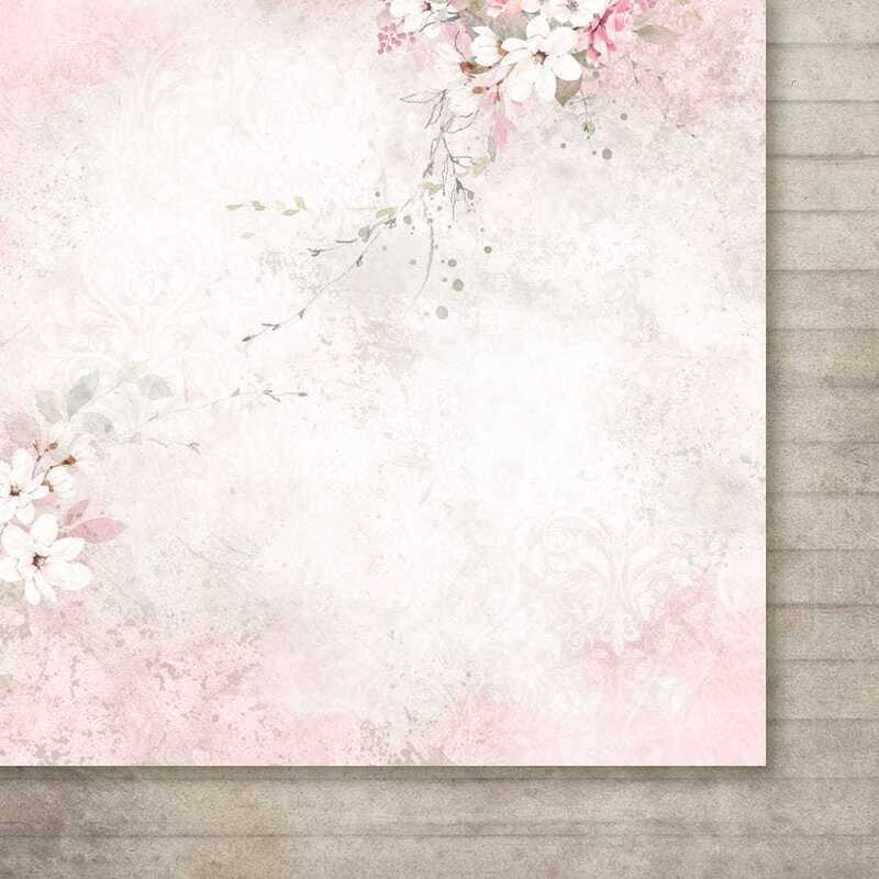 Sada oboustranně potištěných papírů PAPER HEAVEN 12x12" - Rose Valley - sada 12 listů