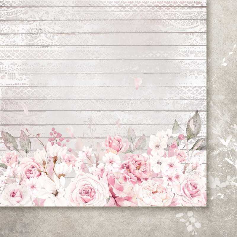 Sada oboustranně potištěných papírů PAPER HEAVEN 12x12" - Rose Valley - sada 12 listů