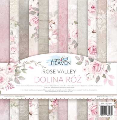Sada oboustranně potištěných papírů PAPER HEAVEN 12x12" - Rose Valley - sada 12 listů