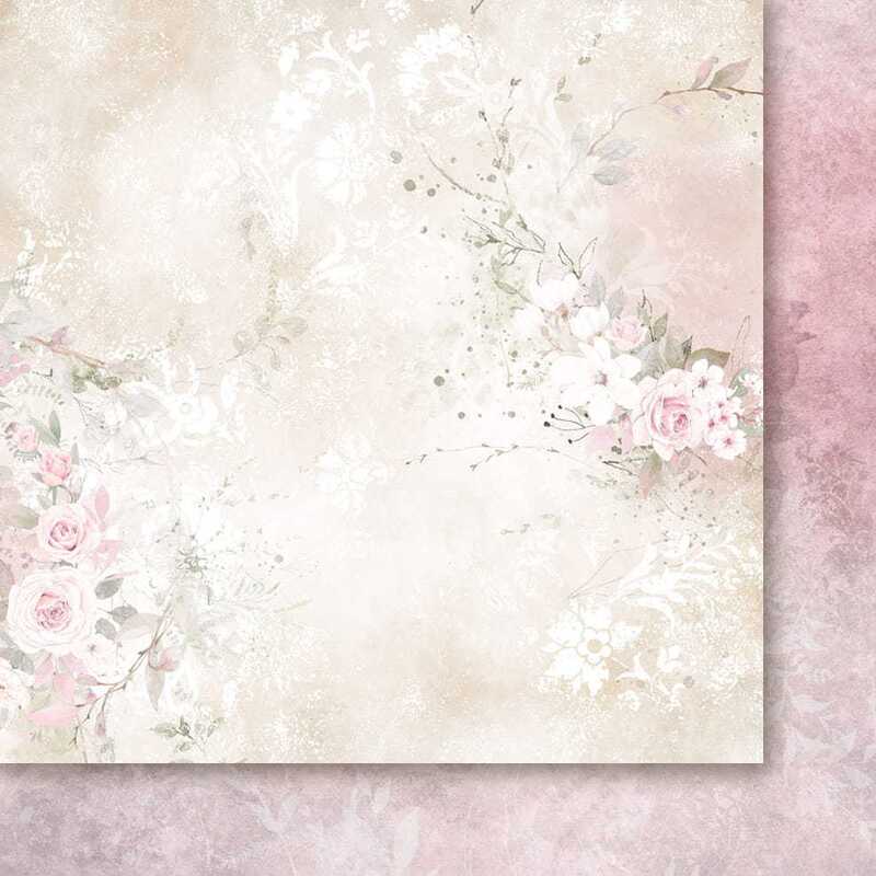 Sada oboustranně potištěných papírů PAPER HEAVEN 12x12" - Rose Valley - sada 12 listů