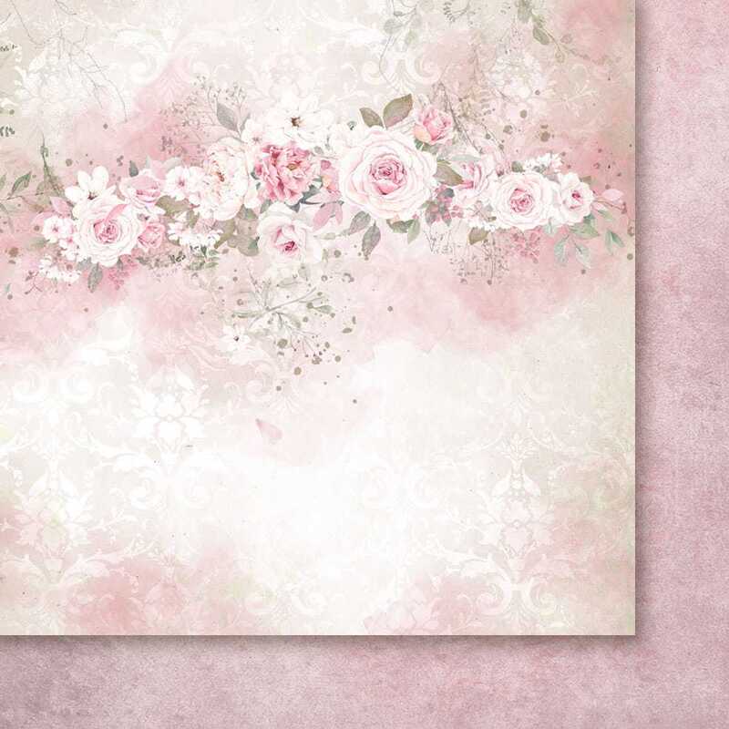 Sada oboustranně potištěných papírů PAPER HEAVEN 12x12" - Rose Valley - sada 12 listů