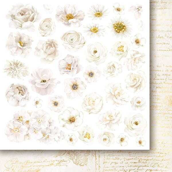 Sada oboustranně potištěných papírů PAPER HEAVEN 20x20 cm - Woman in Gold - sada 16 listů