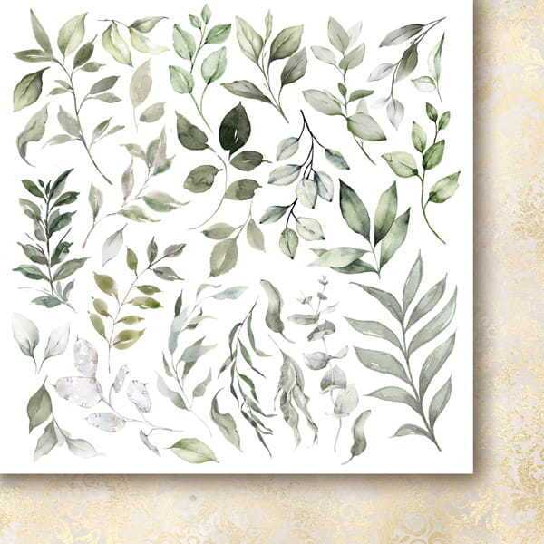 Sada oboustranně potištěných papírů PAPER HEAVEN 20x20 cm - Woman in Gold - sada 16 listů