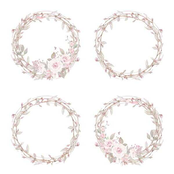 Sada oboustranně potištěných papírů PAPER HEAVEN 20x20 cm - Rose Valley - sada 16 listů