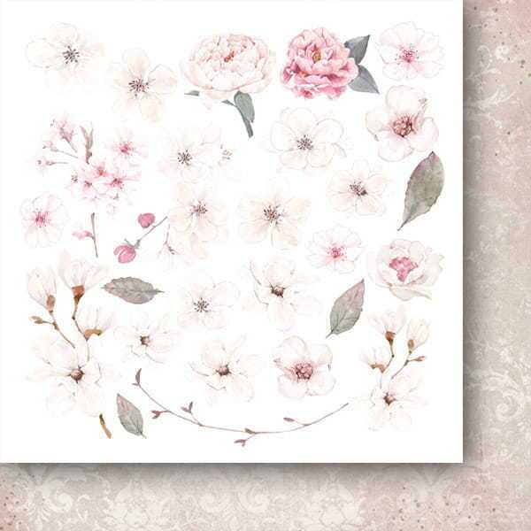 Sada oboustranně potištěných papírů PAPER HEAVEN 20x20 cm - Rose Valley - sada 16 listů