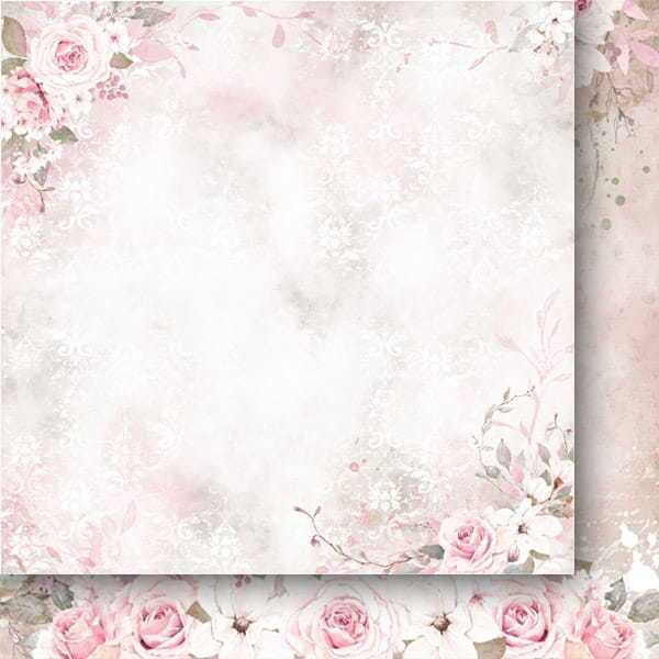 Sada oboustranně potištěných papírů PAPER HEAVEN 20x20 cm - Rose Valley - sada 16 listů