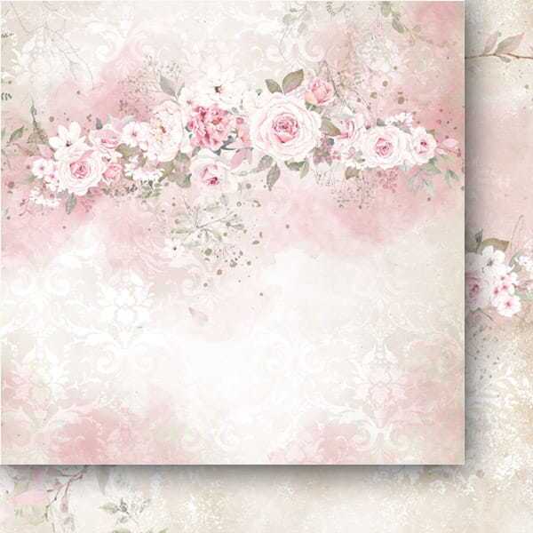 Sada oboustranně potištěných papírů PAPER HEAVEN 20x20 cm - Rose Valley - sada 16 listů