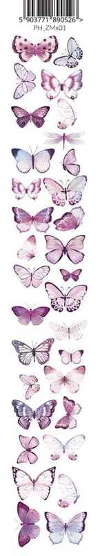 Oboustranně potištěný pás s malými motýli PAPER HEAVEN  - Beyond the Mist - 1 ks