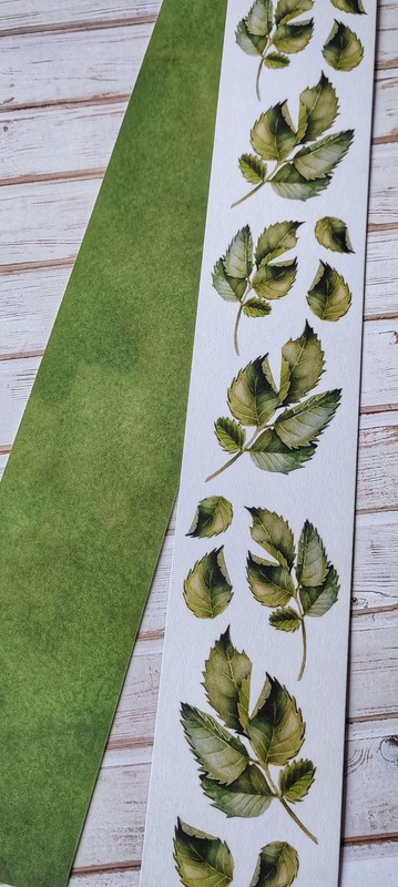 Oboustranně potištěný pás s lístky růží PAPER HEAVEN  - Rose Wine - 1 ks