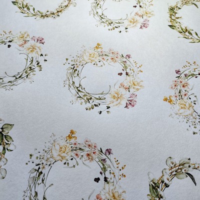 Potištěný papír s věnečky 12x12" PAPER HEAVEN - Like a Breath - 1 ks