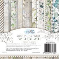 Potištěný papír se zelenými věnečky 6x6" PAPER HEAVEN - Deep in the Forest - 1 ks