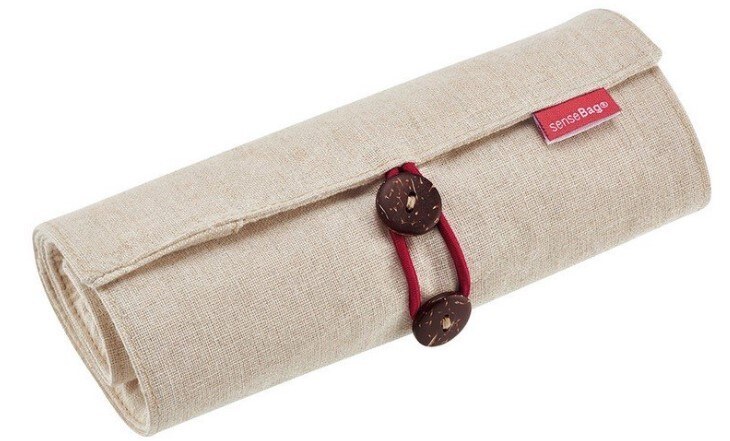 Rolovací pouzdro senseBag na 18 ks fixů/popisovačů - béžové