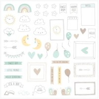 Papírové výseky MODA SCRAP - New Baby Boy - sada 55 ks