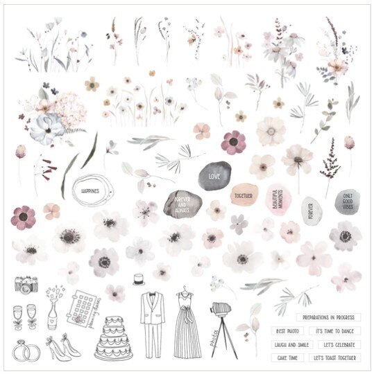 Papírové výseky MODA SCRAP - Secret Garden - sada 86 ks