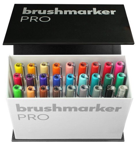 Akvarelové fixy KARIN Brushmarker PRO 27 - sada 27 ks