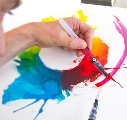 Štětec se zásobníkem na vodu MOLOTOW sada - sada 3 ks