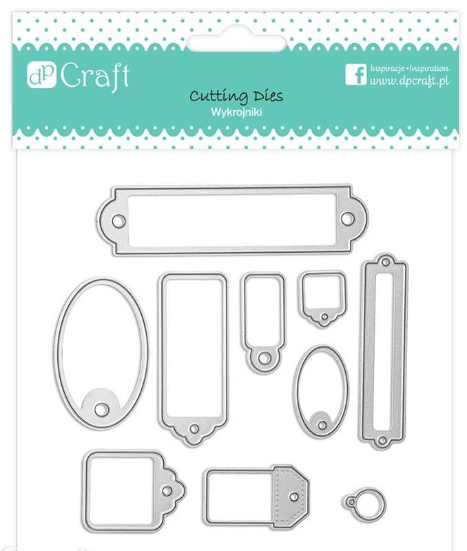 Vyřezávací šablony dpCraft - štítky - sada 10 ks