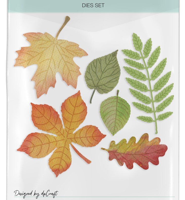 Vyřezávací šablony dpCraft - listy - sada 6 ks