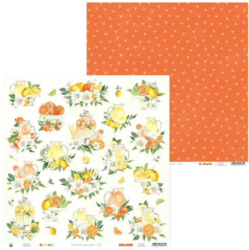 Sada scrapbookových oboustranně potištěných papírů P13 12x12" - Fresh Lemonade - sada 12 listů