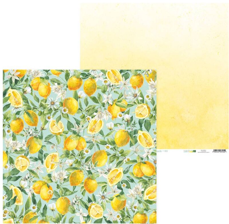 Sada scrapbookových oboustranně potištěných papírů P13 12x12" - Fresh Lemonade - sada 12 listů