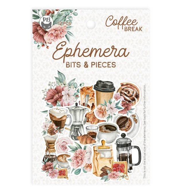Papírové výseky P13 - Coffee Break - sada 12 ks