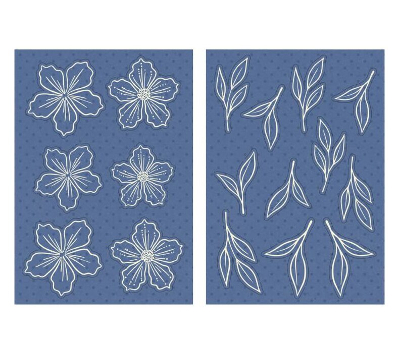 Papírové výseky P13 - Coffee Break kytky