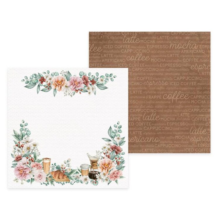 Sada scrapbookových oboustranně potištěných papírů P13 6x6" - Coffee Break - sada 24 listů